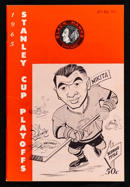 April 13th 1958 Game 3 Boston Garden and April 22nd 1965 Game 3 Chicago Stadium Stanley Cup Finals Programs