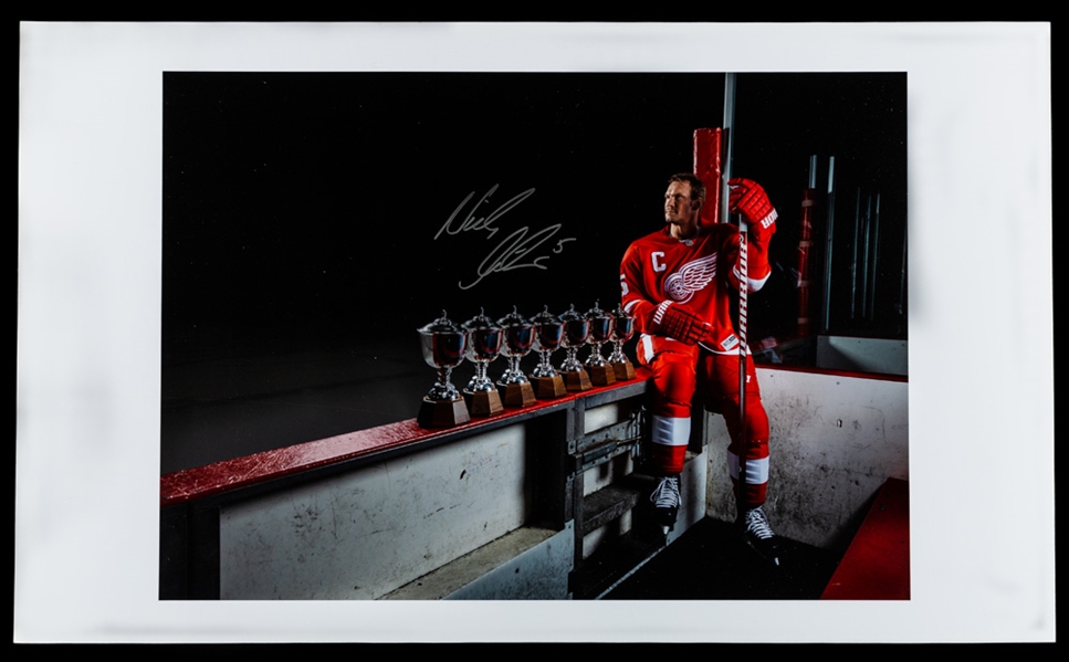 Nicklas Lidstrom Detroit Red Wings “Seven-Time James Norris Winner” Signed Print with LOA – Proceeds to Benefit the Ted Lindsay Foundation (14 ½” x 24”)