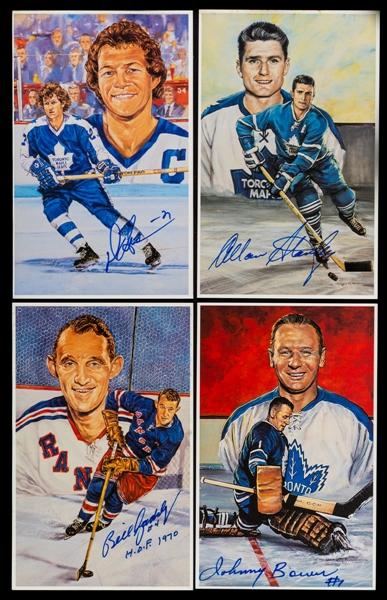 Legends of Hockey & CSAS Series 1, 2 & 3 Limited-Edition Signed Postcards (20) with LOA