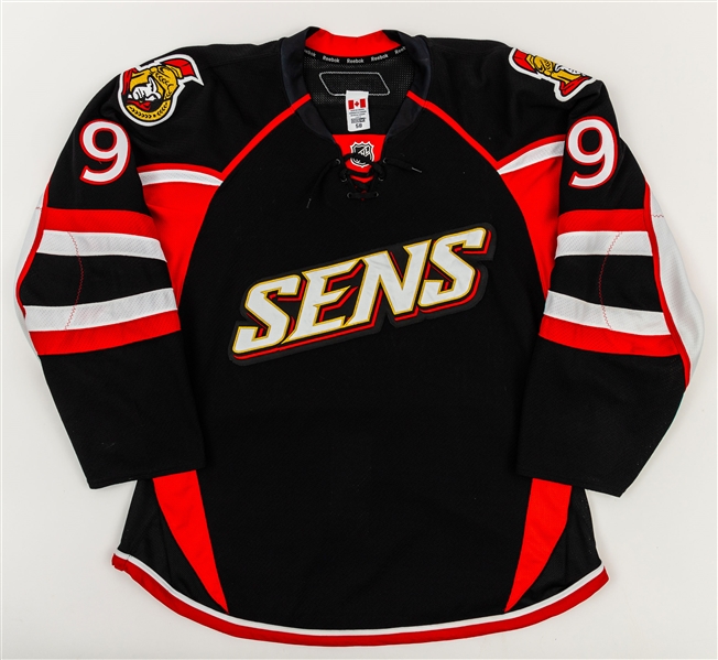 Milan Michaleks 2009-10 Ottawa Senators Game-Worn Third Jersey with Team LOA 