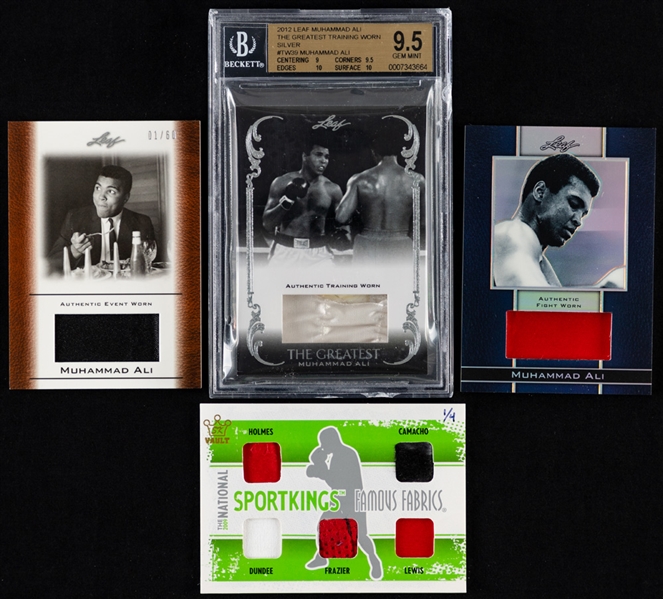 2000s/2020s Leaf Trading Card and Sport Kings Boxing and Soccer Cards (7) Including Muhammad Ali Cards (4)