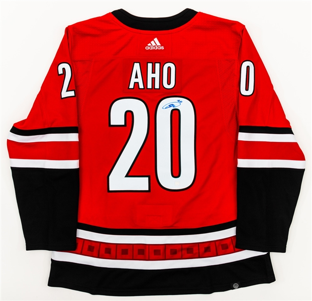 Sebastian Aho Signed Carolina Hurricanes Adidas Pro Jersey with COA