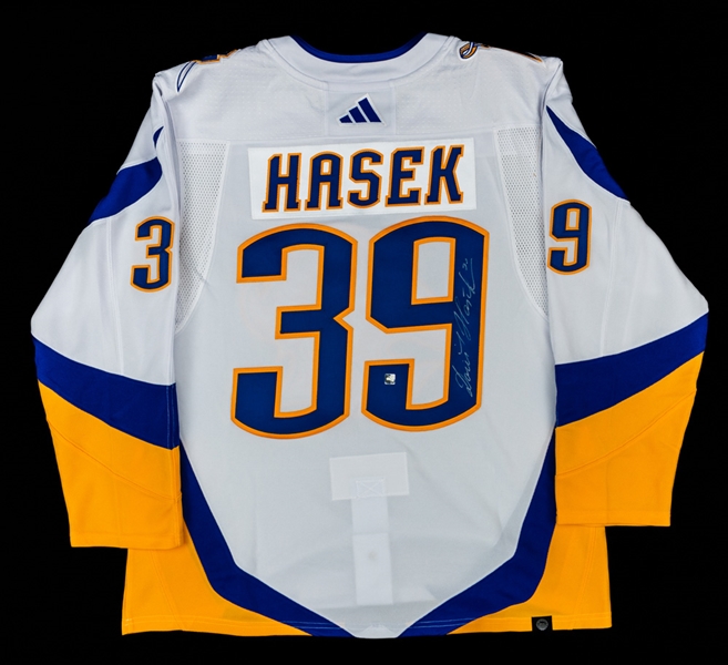 Dominik Hasek Signed Buffalo Sabres Adidas Reverse Retro Jersey with COA