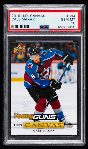 2019-20 Upper Deck Young Guns Canvas Hockey Card #C94 Cale Makar Rookie – Graded PSA GEM MT 10