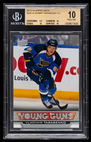 2013-14 Upper Deck Young Guns Hockey Card #230 Vladimir Tarasenko Rookie – Graded Beckett Pristine 10