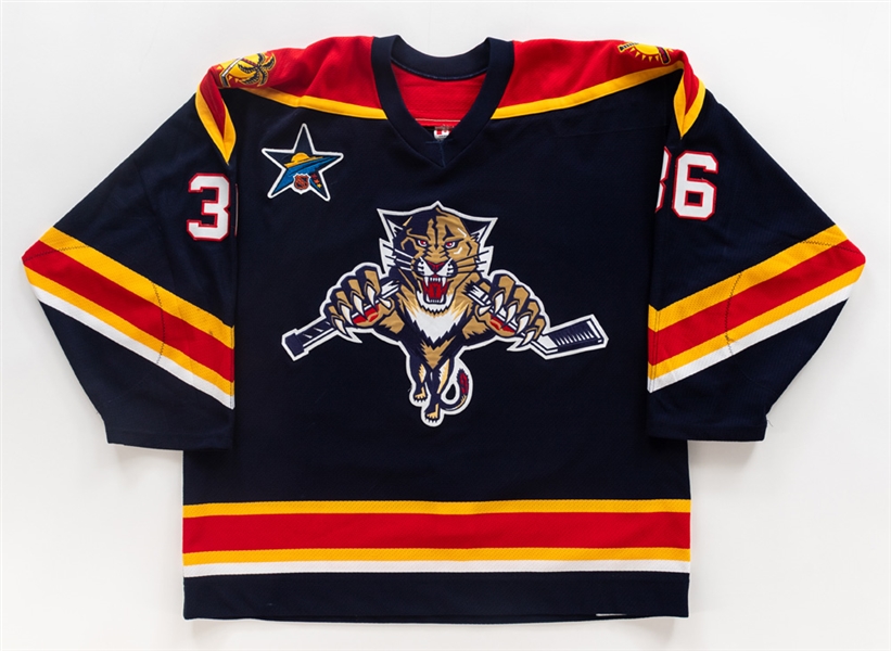 Joey Tetarenkos 2002-03 Florida Panthers Game-Worn Third Jersey with LOA - All-Star Game Patch!
