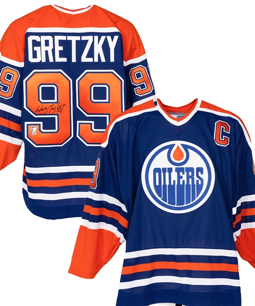 Wayne Gretzky Signed Edmonton Oilers Captains Jersey with WGA COA