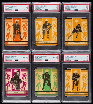 1935-36 O-Pee-Chee V304 Series C Hockey Complete 24-Card Set with PSA-Graded Cards (22) Inc. #79 Patrick Rookie (EX 5), #76 Smith (EX 5) & #73 Coulter Rookie (EX 5) Plus #73 Cude Rookie (EX-MT 6) 