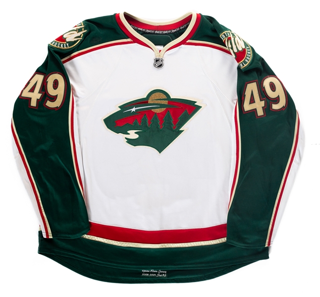 Dan Fritsches 2008-09 Minnesota Wild Game-Worn Jersey with Team COA - Team Repairs!