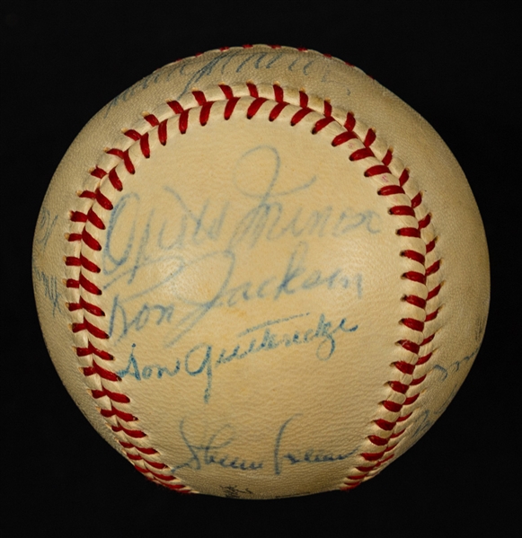 Chicago White Sox Circa Mid-1950s Team-Signed Official International League Ball by 14 with JSA LOA Inc. HOFers Nelson Fox and Minnie Minoso 