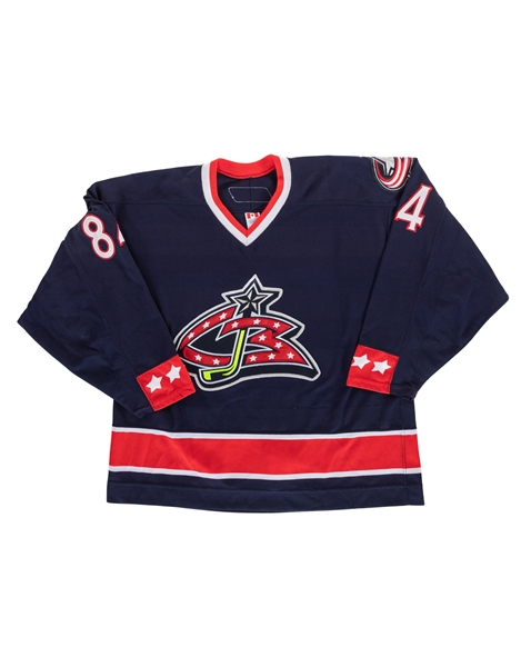 Rob Drummonds 2006-07 Columbus Blue Jackets Rookie Camp Worn Jersey 