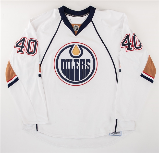 Dan Syvrets 2007-08 Edmonton Oilers Game-Worn Preseason Jersey with LOA 
