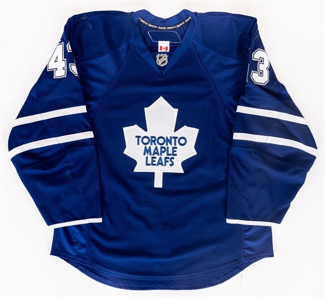 Nazem Kadris 2009-10 Toronto Maple Leafs "NHL Debut" Game-Worn Pre-Rookie Season Jersey with Team LOA - Photo-Matched!