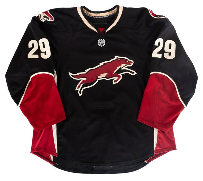 Brandon Prusts 2008-09 Phoenix Coyotes Game-Worn Alternate Jersey with Team LOA