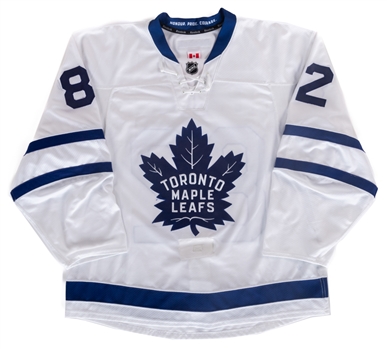 Brandon Prusts 2016-17 Toronto Maple Leafs Professional Try-Out (PTO) Preseason Game-Worn Away Jersey with Team LOA