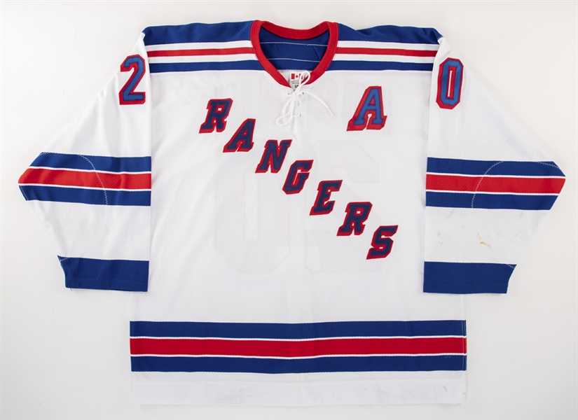 Steve Rucchins 2005-06 New York Rangers Game-Worn Alternate Captains Jersey with LOA - Photo-Matched!