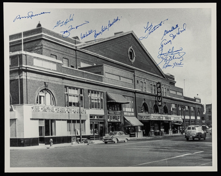 Boston Garden, Montreal Forum, Chicago Stadium, Maple Leaf Gardens and Madison Square Garden Multi-Signed Photos with LOAs (16" x 20")