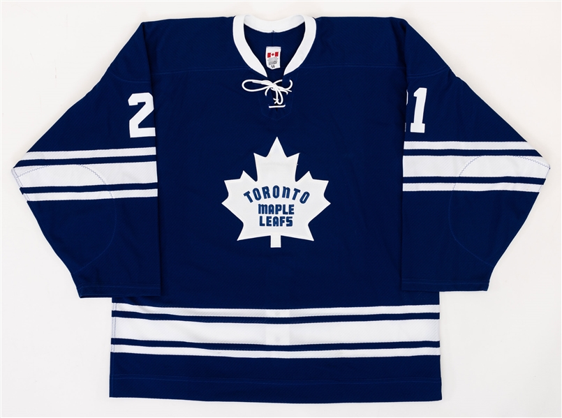 Jeff Fingers December 19th 2009 Toronto Maple Leafs "60s Night" Signed Warm-Up Worn Jersey with Team COA