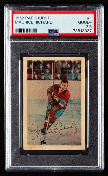 1952-53 Parkhurst Hockey Card #1 HOFer Maurice Richard - Graded PSA 2.5