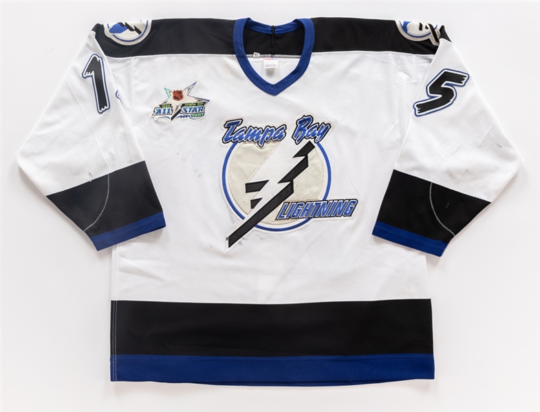 Paul Yserbaerts 1998-99 Tampa Bay Lightning Game-Worn Jersey with LOA - All-Star Game Patch!