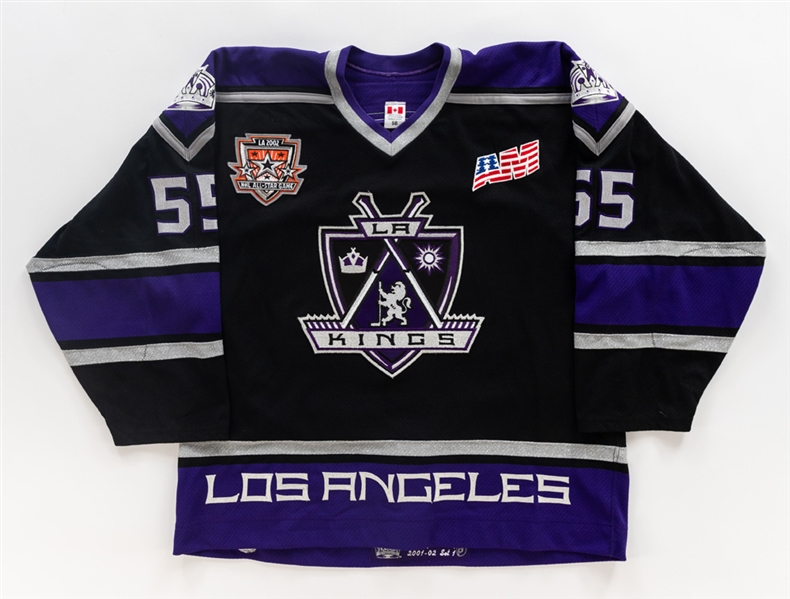 Chris Schmidts 2001-02 Los Angeles Kings Game-Worn Pre-Season Jersey with Team LOA 