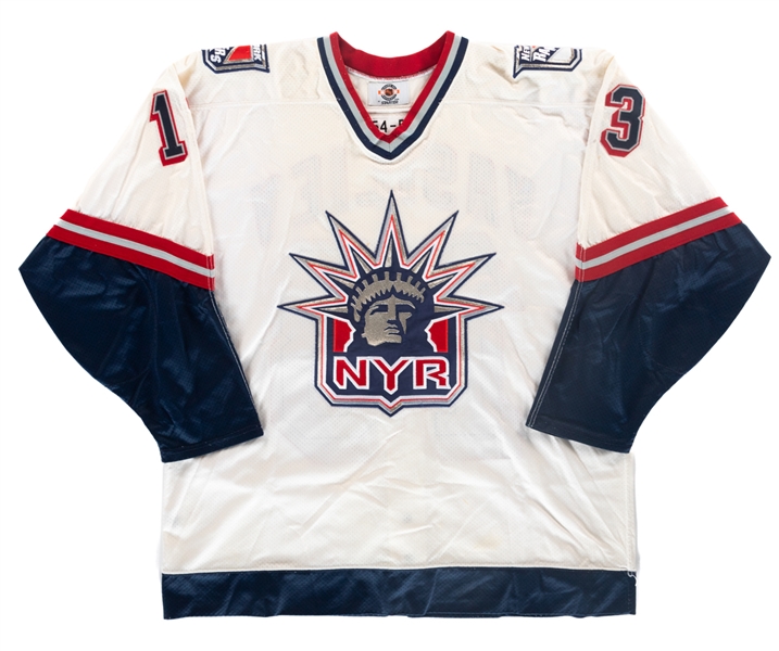 Alexei Vasilievs 1998-99 New York Rangers "Lady Liberty" Game-Issued Third Jersey