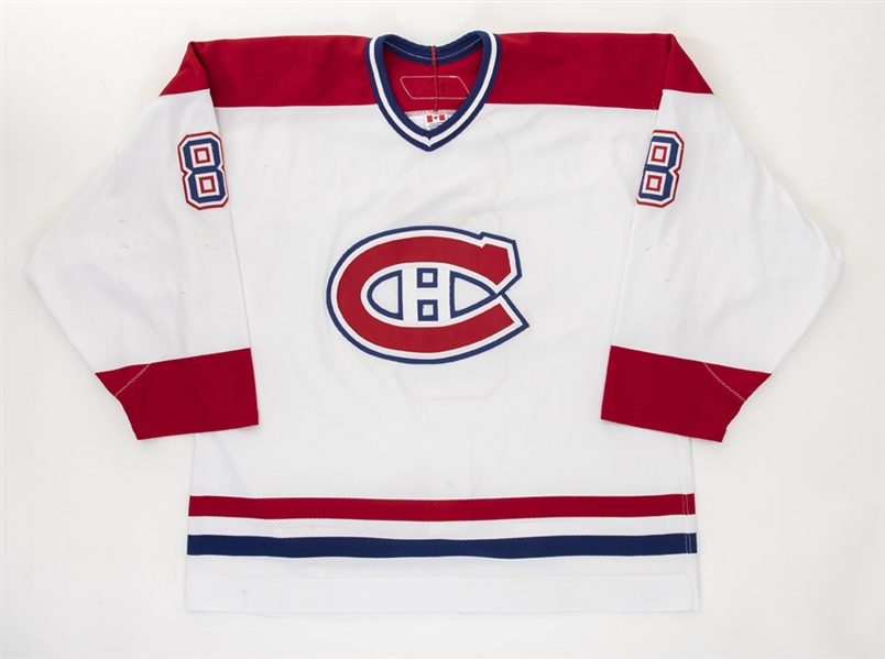 Mike Komisareks 2006-07 Montreal Canadiens Game-Worn Jersey with Team LOA - Nice Game Wear! - Photo-Matched! 