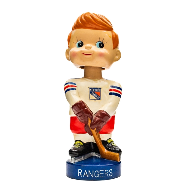 Early-1970s New York Rangers Nodder / Bobbing Head Bank (12")