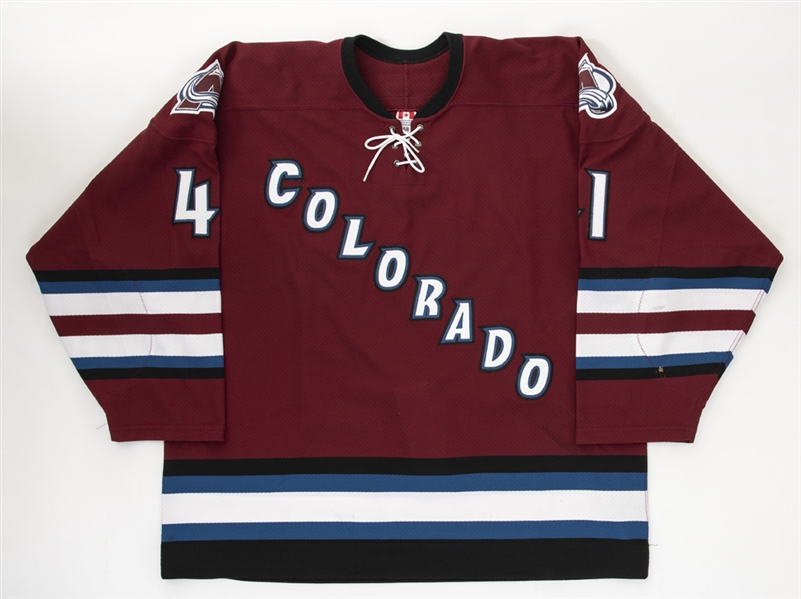 Martin Skoulas 2003-04 Colorado Avalanche Game-Worn Third Jersey with LOA 