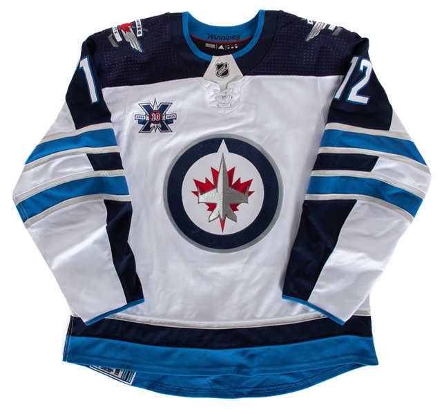 Jansen Harkins 2020-21 Winnipeg Jets Game-Worn Jersey with Team COA - Jets 10th Anniversary Patch!