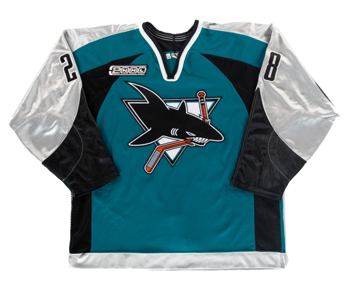 Mike Craigs 1999-2000 San Jose Sharks Game-Worn Pre-Season Jersey - NHL2000 Patch! 