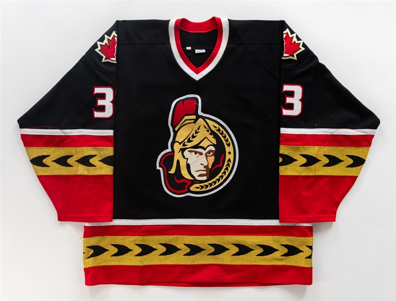 Chris Herpergers 2001-02 Ottawa Senators Game-Worn Third Jersey with Team COA 
