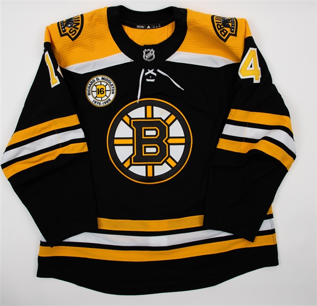 Chris Wagners 2018-19 Boston Bruins "Rick Middleton Jersey Retirement Night" Game-Worn jersey with Team LOA - Rick Middleton Patch! 