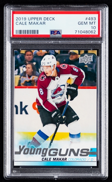 2019-20 Upper Deck Young Guns Hockey Card #493 Cale Makar Rookie - Graded PSA GEM MT 10