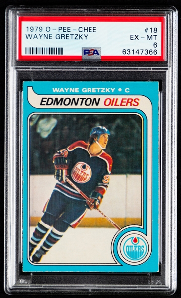 1979-80 O-Pee-Chee Hockey Complete 396-Card Set Including #18 HOFer Wayne Gretzky Rookie Card (Graded PSA 6)