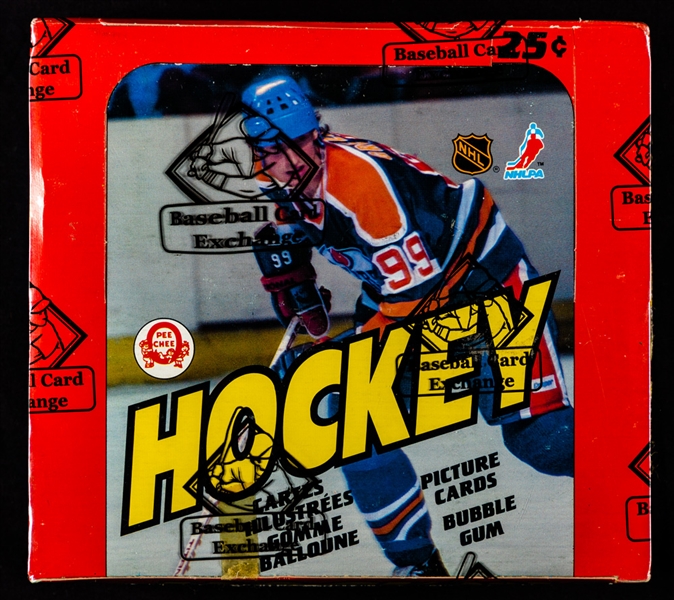 1982-83 O-Pee-Chee Hockey Wax Box (48 Unopened Packs) - BBCE Certified - Fuhr, Francis, Hawerchuk, Mullen and Broten Rookie Card Year