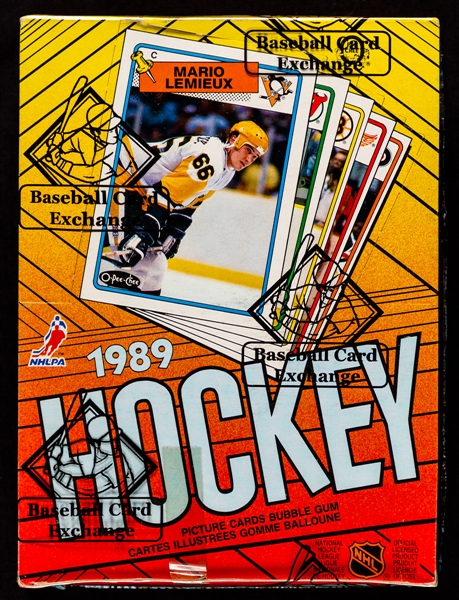 1988-89 O-Pee-Chee Hockey Wax Box (48 Unopened Packs) - BBCE Certified - Brett Hull, Brendan Shanahan, Joe Nieuwendyk and Pierre Turgeon Rookie Card Year