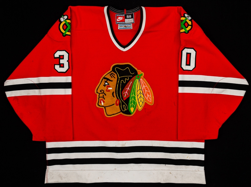 Michael Leightons Early-2000s Chicago Blackhawks Game-Worn Training Camp/Pre-Season Jersey 
