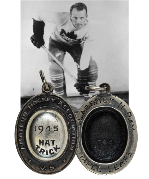 Clarence Happy Day 1944-45 Stanley Cup Championship Award Presented by the Amateur Hockey Association of the United States
