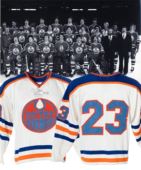 Mid-to-Late-1970s WHA Edmonton Oilers #23 Game-Worn Jersey