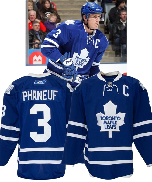Dion Phaneuf’s 2010-11 Toronto Maple Leafs Game-Worn Captain’s Jersey with MeiGray COR