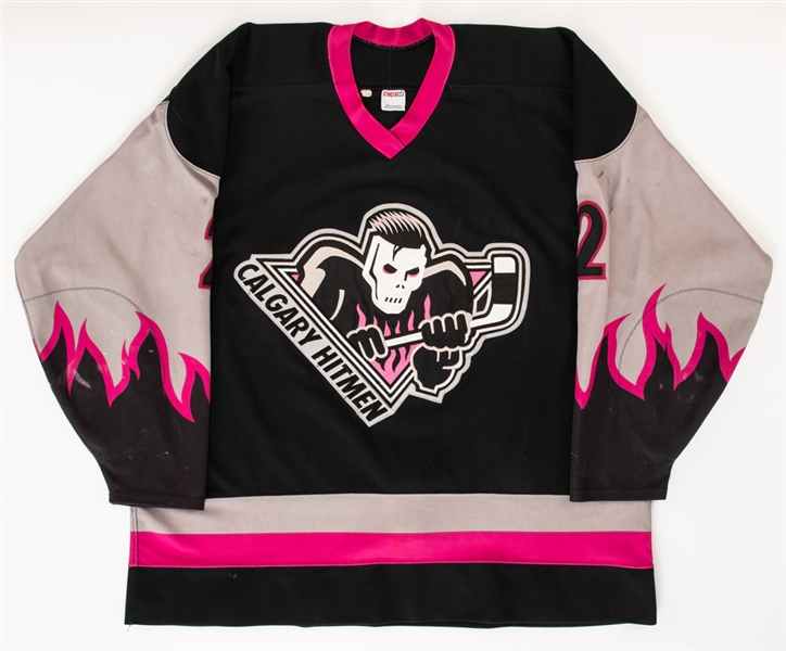 Matt Kinchs 1997-98 and Matthew Armitages 2017-18 WHL Calgary Hitmen Game Worn Jersey Collection of 2 