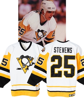 Kevin Stevens 1989-90 Pittsburgh Penguins Game-Worn Jersey - Nice Game Wear! - 1990 NHL All-Star Game Patch!