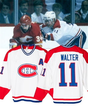 Ryan Walters 1985-86 Montreal Canadiens Game-Worn Alternate Captain’s Jersey - Photo-Matched to 1986 Stanley Cup Finals!