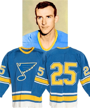 Norm Dennis 1970-71 St. Louis Blues Game-Worn Jersey - Team Repairs! 