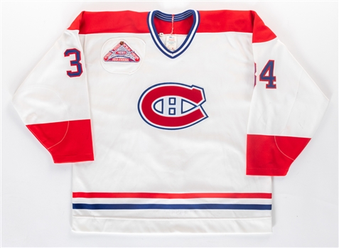 Donald Dufresnes 1991-92 (Regular Season) and 1992-93 (Pre-Season) Montreal Canadiens Game-Worn Jersey - 1993 All-Star Game Patch over NHL 75th Anniversary Patch!