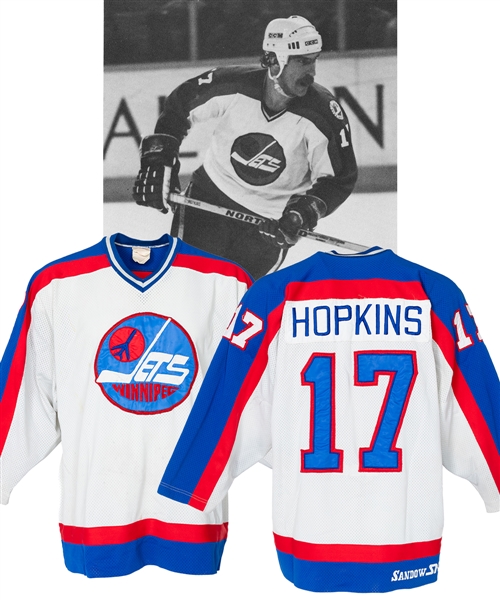 Larry Hopkins 1981-83 Winnipeg Jets Game-Worn Jersey 