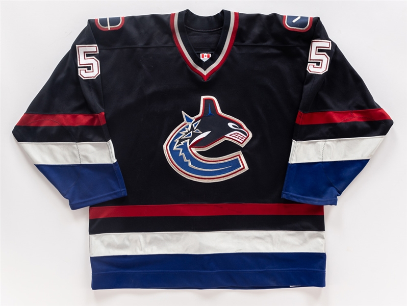 Bryan Allens 2003-04 Vancouver Canucks Game-Worn Jersey with LOA