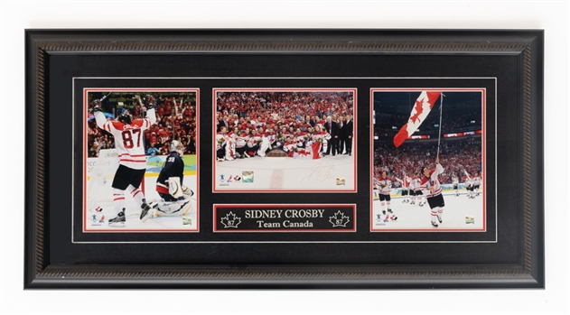 Signed Sidney Crosby Team Canada Framed Jersey