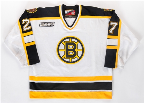 Landon Wilsons 1999-2000 Boston Bruins Game-Worn Jersey with LOA - Nice Game Wear! - Photo-Matched! 